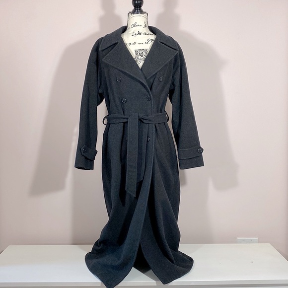 Jones New York Jackets & Blazers - Vintage Jones New York Wool Coat Charcoal 6